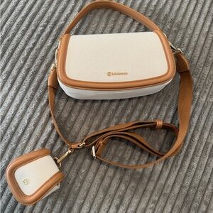 Lululemon Athletica Cream and Tan Crossbody Bag Set